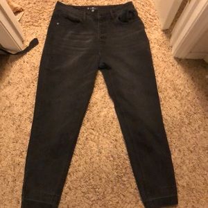 Black high rise mom jeans